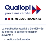 Gesip - logotype certification Qualiopi catégorie Actions de formation